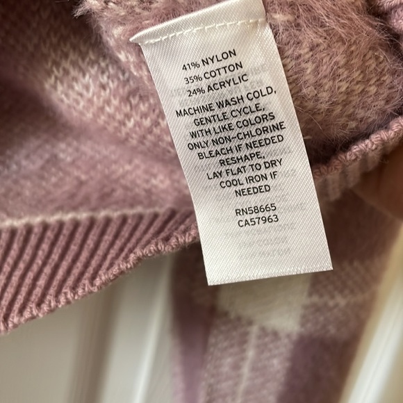 Bp fuzzy purple lilac eyelash crop cardigan plaid cozy - Picture 7 of 9